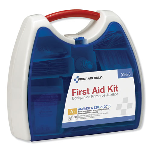 Image of First Aid Only 90698 ANSI A+ 2015 ReadyCare First Aid Kit for Up to 50 People, 238 Pieces, Plastic Case