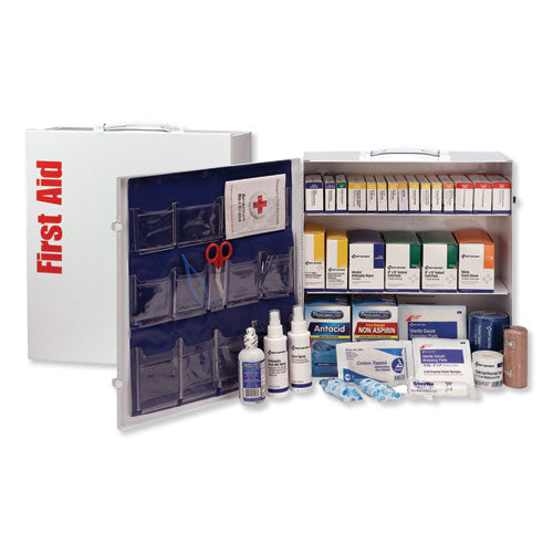 Image of First Aid Only 90575 ANSI 2015 Compliant Industrial First Aid Kit for Up to 100 People, 676 Pieces, Metal Case
