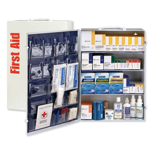 Image of First Aid Only 90576 Ansi Class B+ 4 Shelf First Aid Station With Medications, 1,461 Pieces, Metal Case