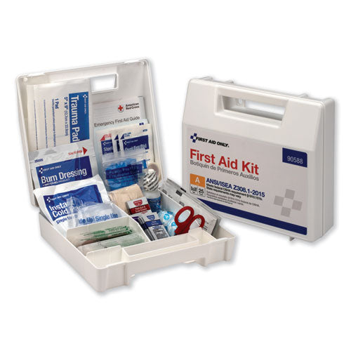 Image of First Aid Only 90588 Bulk ANSI 2015 Compliant First Aid Kit, 89 Pieces, Plastic Case