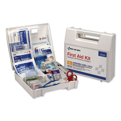 Image of First Aid Only 90589 Bulk ANSI 2015 Compliant First Aid Kit, Type I and II, 141 Pieces, Plastic Case