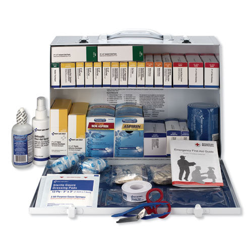 Image of First Aid Only 90573 ANSI 2015 Compliant Industrial First Aid Kit for Up to 75 People, 446 Pieces, Metal Case
