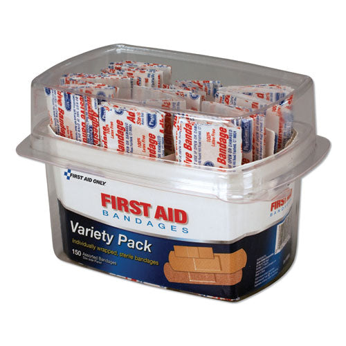 Image of PhysiciansCare® by First Aid Only® 90095 First Aid Bandages, Assorted, 150 Pieces/kit