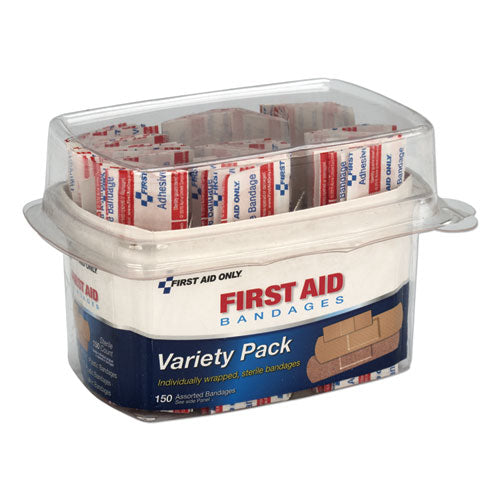 Image of PhysiciansCare® by First Aid Only® 90095 First Aid Bandages, Assorted, 150 Pieces/kit