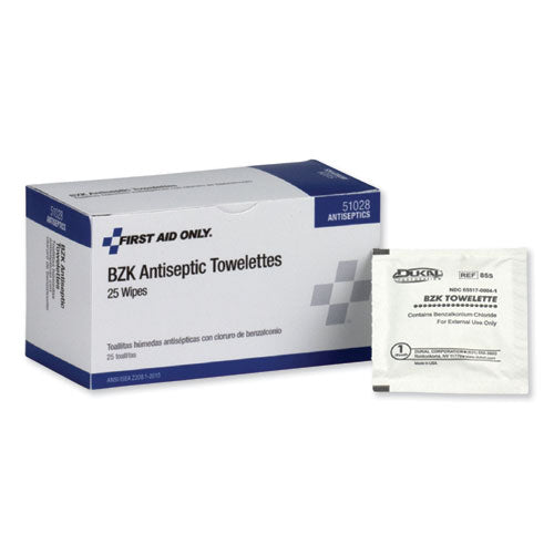 Image of PhysiciansCare® by First Aid Only® 51028 First Aid Antiseptic Towelettes, 25/Box