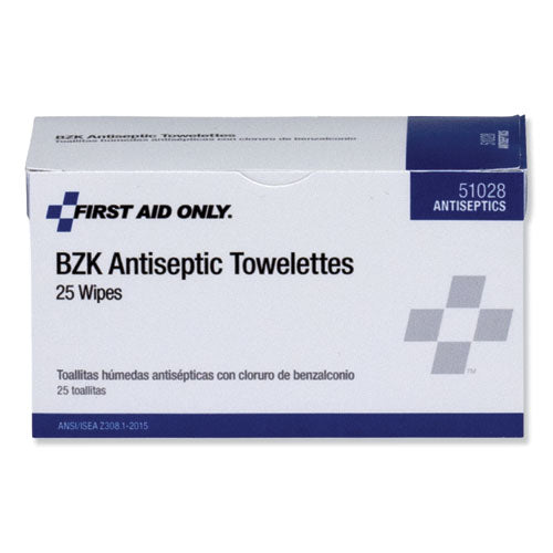 Image of PhysiciansCare® by First Aid Only® 51028 First Aid Antiseptic Towelettes, 25/Box