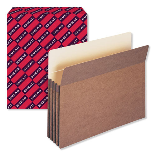 Image of Smead Redrope Drop Front File Pockets, 3.5" Expansion, Letter Size, Redrope, 25/box