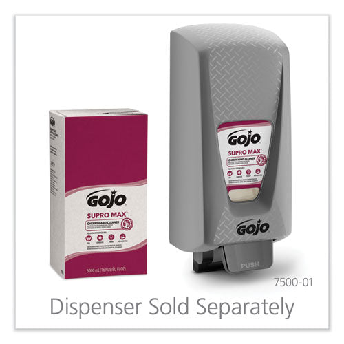 Image of GOJO® 7582-02 SUPRO MAX Heavy Duty Hand Cleaner, Refill for GOJO PRO TDX Touch-Free Dispenser, Cherry Scent, 5,000 mL, 2/Carton