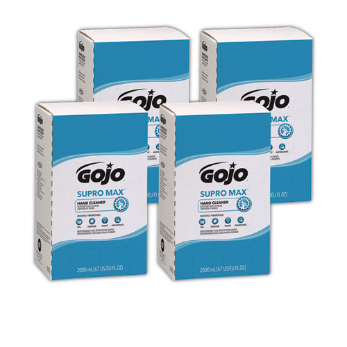 Image of GOJO® 7272-04 SUPRO MAX Hand Cleaner Refill, Unscented, 2,000 mL, 4/Carton