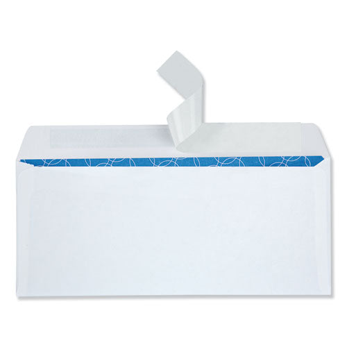 Image of Quality Park QUA90119R Security Envelope, Address Window, #10, Commercial Flap, Redi-Strip Adhesive Closure, 4.13 x 9.5, White, 500/Box