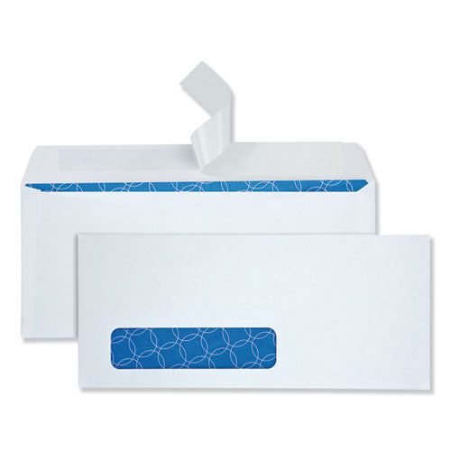 Image of Quality Park QUA90119R Security Envelope, Address Window, #10, Commercial Flap, Redi-Strip Adhesive Closure, 4.13 x 9.5, White, 500/Box