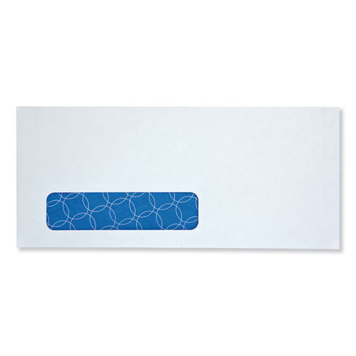Image of Quality Park QUA90119R Security Envelope, Address Window, #10, Commercial Flap, Redi-Strip Adhesive Closure, 4.13 x 9.5, White, 500/Box