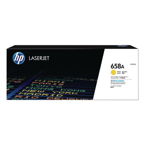 Image of HP W2002A HP 658a, (w2002a) Yellow Original Laserjet Toner Cartridge