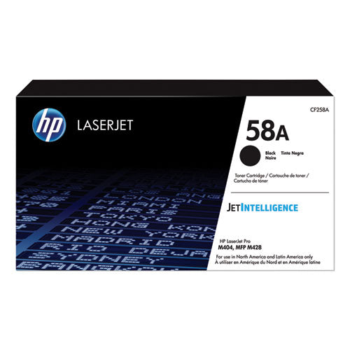 Image of HP CF258A HP 58a, (cf258a) Black Original Laserjet Toner Cartridge