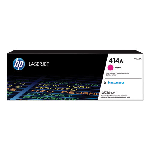 Image of HP W2023A HP 414a, (w2023a) Magenta Original Laserjet Toner Cartridge
