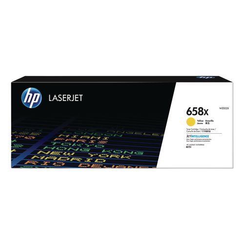 Image of HP W2002X HP 658x, (w2002x) High-Yield Yellow Original Laserjet Toner Cartridge