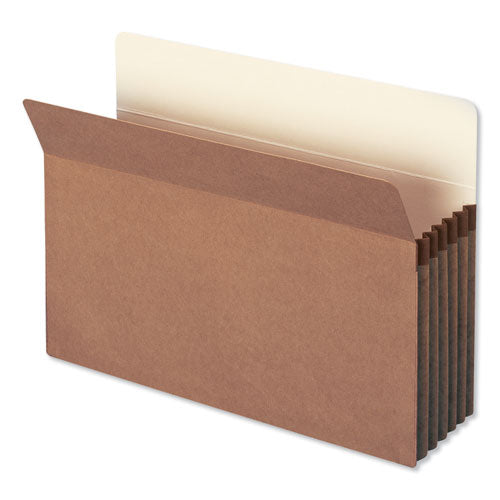 Image of Smead 74234 Redrope Drop Front File Pockets, 5.25" Expansion, Legal Size, Redrope, 10/box
