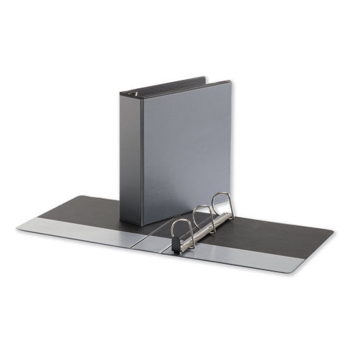 Image of Universal® UNV30731 Deluxe Easy-To-Open D-Ring View Binder, 3 Rings, 2" Capacity, 11 X 8.5, Black