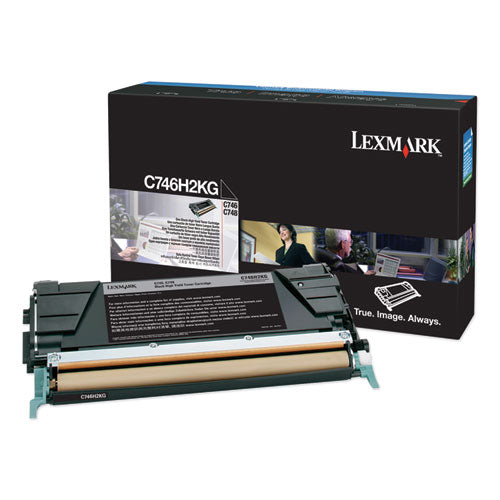 Image of Lexmark C746H2KG C746h2kg High-Yield Toner, 12,000 Page-Yield, Black