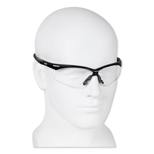 Image of KleenGuard 3000354 Nemesis Safety Glasses, Black Half Frame, Clear Dual Lens