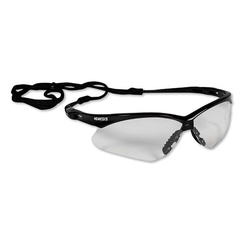 Image of KleenGuard 3000354 Nemesis Safety Glasses, Black Half Frame, Clear Dual Lens