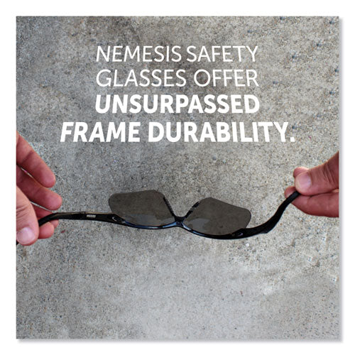 Image of KleenGuard KCC 25688 V30 Nemesis Safety Glasses, Black Half Frame, Mirrored Smoke Dual Lens