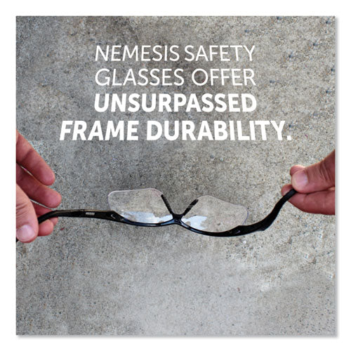 Image of KleenGuard 3000354 Nemesis Safety Glasses, Black Half Frame, Clear Dual Lens