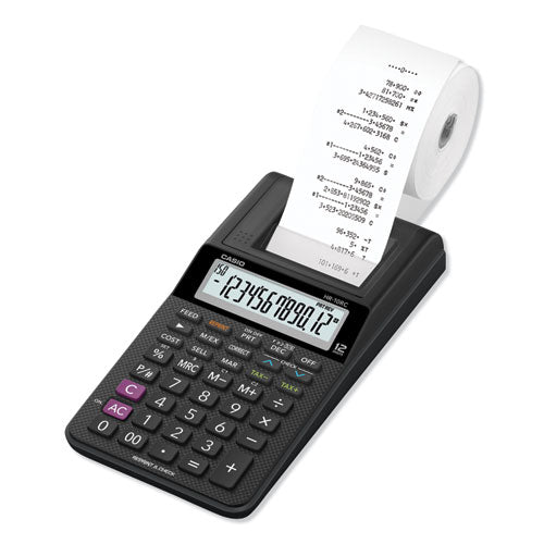 Image of Casio® HR-10RC Hr-10rc Handheld Portable Printing Calculator, Black Print, 1.6 Lines/sec
