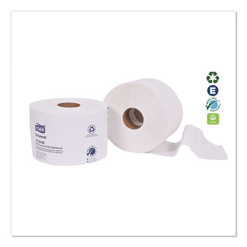 Image of Tork® 161990 Universal Bath Tissue Roll with OptiCore, Septic Safe, 2-Ply, White, 865 Sheets/Roll, 36 Rolls/Carton