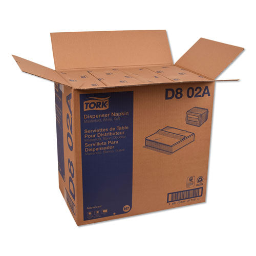 Image of Tork® D802A Advanced Masterfold Dispenser Napkins, 1-Ply, 12 x 17, White, 6,000/Carton