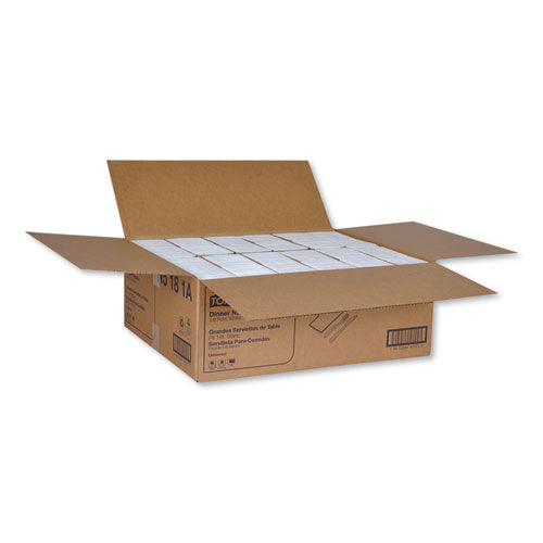 Image of Tork® N5181A Universal Dinner Napkins, 1-Ply, 15 x 17, 1/8 Fold, White, 3000/Carton