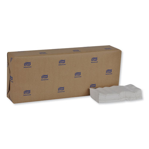 Image of Tork® NP310A Advanced Dinner Napkins, 2-Ply, 15 x 16.25, 1/8 Fold, White, 375/Packs, 8 Packs/Carton