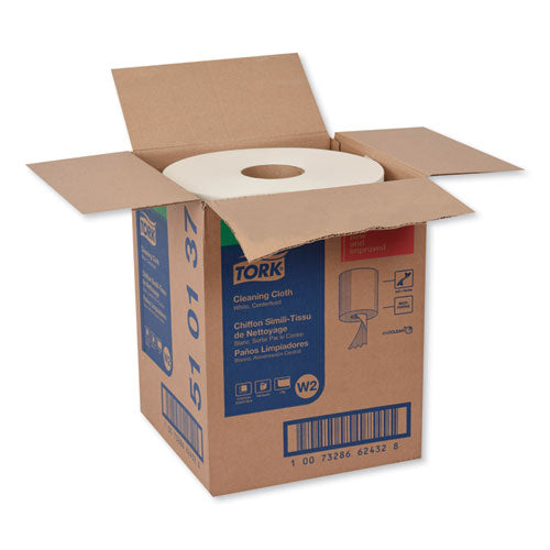 Image of Tork® 510137 Cleaning Cloth, 12.6 X 10, White, 500 Wipes/carton