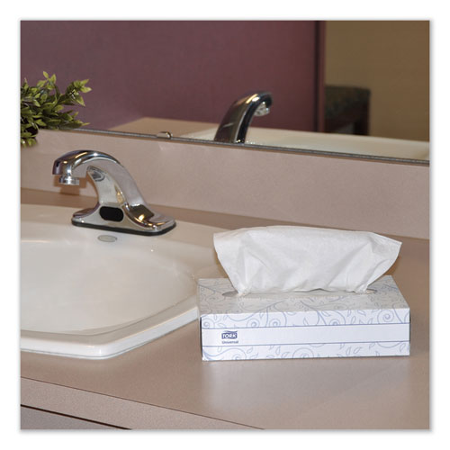 Image of Tork® TF6710A Universal Facial Tissue, 2-Ply, White, 100 Sheets/box, 30 Boxes/carton