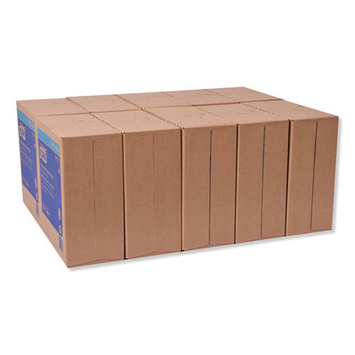 Image of Tork® 440245A Industrial Paper Wiper, 4-Ply, 8.54 x 16.5, Unscented, Blue, 90 Towels/Box, 10 Boxes/Carton