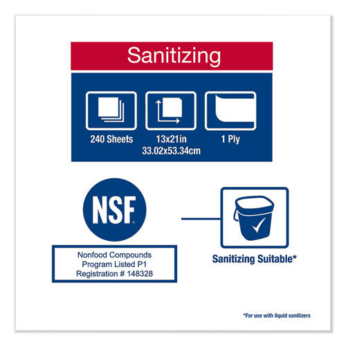 Image of TorkÂ® Foodservice Cloth, 13 x 21, Blue, 240/Carton
