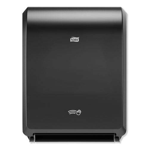 Image of Tork® 771828 Electronic Hand Towel Roll Dispenser, 8" Roll, 12.32 X 9.32 X 15.95, Black