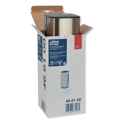 Image of Tork® 466100 Image Design Foam Skincare Automatic Dispenser With Intuition Sensor, 1 L, 4.5 X 5.12 X 10.62, Stainless Steel