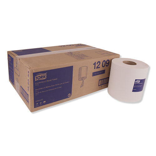 Image of Tork® 120932 Centerfeed Hand Towel, 2-Ply, 7.6 X 11.8, White, 500/roll, 6 Rolls/carton