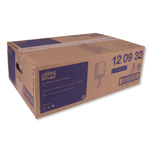 Image of Tork® 120932 Centerfeed Hand Towel, 2-Ply, 7.6 X 11.8, White, 500/roll, 6 Rolls/carton