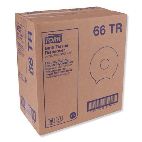 Image of Tork® 66TR Jumbo Bath Tissue Dispenser, 10.63 X 5.75 X 12, Smoke
