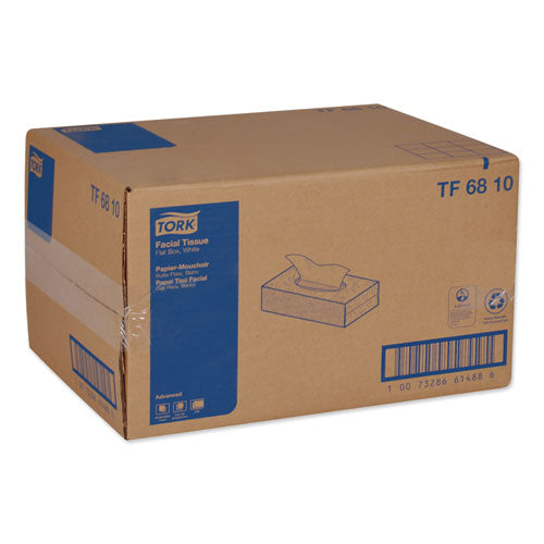Image of Tork® TF6810 Advanced Facial Tissue, Flat Box, 2-Ply, White, 100 Sheets/Box, 30 Boxes/Carton