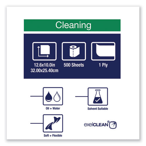 Image of Tork® 520337 Industrial Cleaning Cloths, 1-Ply, 12.6 X 10, Gray, 500 Wipes/roll