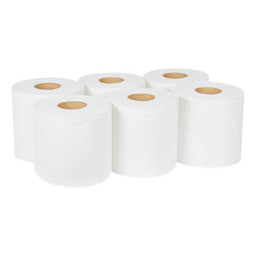 Image of Tork® RC530 Centerfeed Hand Towel, 2-Ply, 7.6 X 11.75, White, 530/roll, 6 Roll/carton