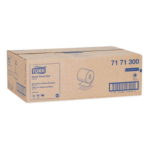 Image of Tork® 7171300 Universal Hand Towel Roll, Notched, 1-Ply, 7.5" x 800 ft, Natural, 6 Rolls/Carton