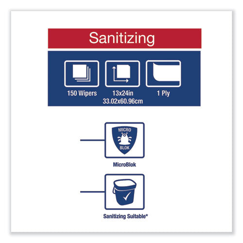 Image of Tork® 192193 Foodservice Cloth, 13 x 24, Red, 150/Carton