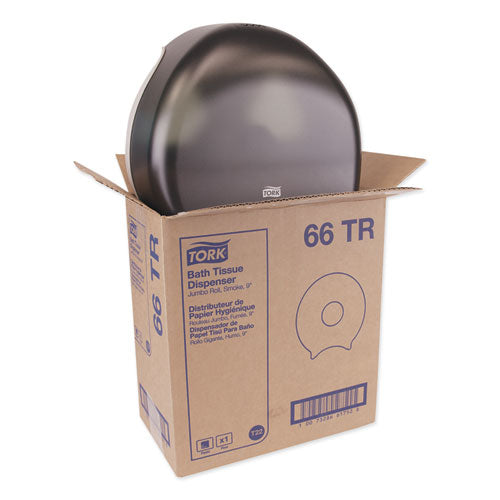 Image of Tork® 66TR Jumbo Bath Tissue Dispenser, 10.63 X 5.75 X 12, Smoke