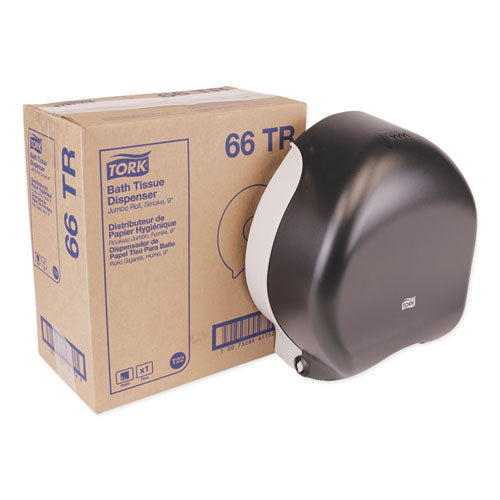 Image of Tork® 66TR Jumbo Bath Tissue Dispenser, 10.63 X 5.75 X 12, Smoke