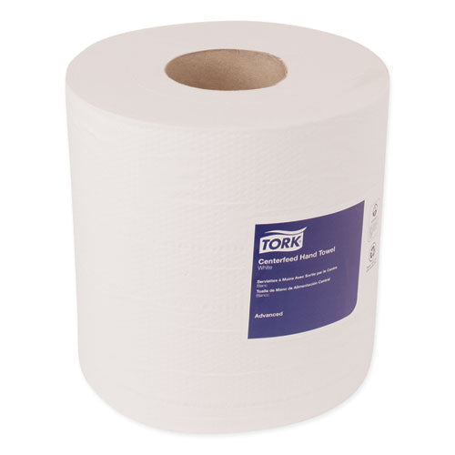 Image of Tork® 120932 Centerfeed Hand Towel, 2-Ply, 7.6 X 11.8, White, 500/roll, 6 Rolls/carton