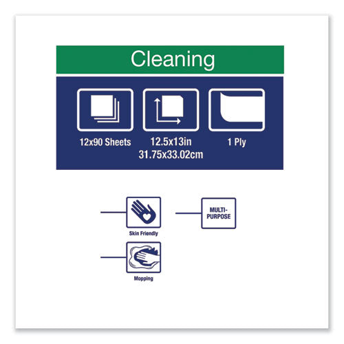 Image of Tork® 430150A Paper Wiper Plus, 12.5 X 13, White, 1/4 Fold, 90/pack, 12 Packs/carton